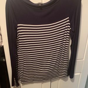 Navy and White striped long sleeve- The Limited